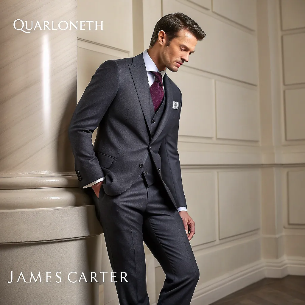 Tailored business suit by QUARLONETH for James Carter